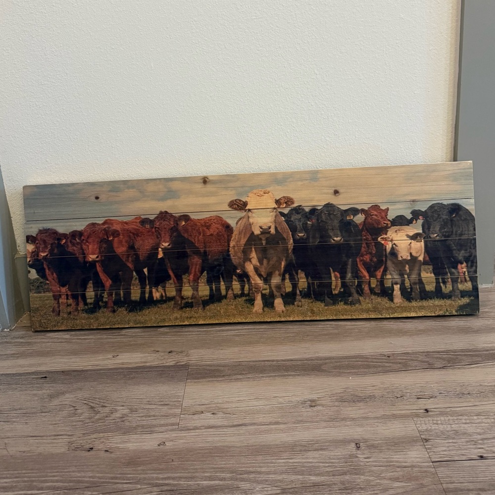 Rustic Farmhouse Cow Wall Art